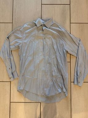 Calvin Klein Blue Pinstripe Dress Shirt